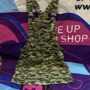 Camo Overalls Skirt